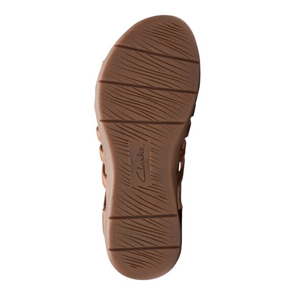 Clarks Women's April Belle Strappy Slingback Leather Sandals Tan Size 8 1/2 M - Picture 4 of 4